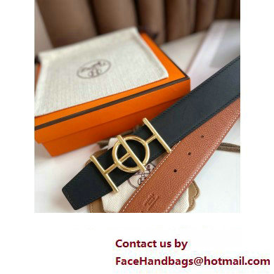 Hermes Ulysse belt buckle  &  Reversible leather strap 38 mm 07 2023